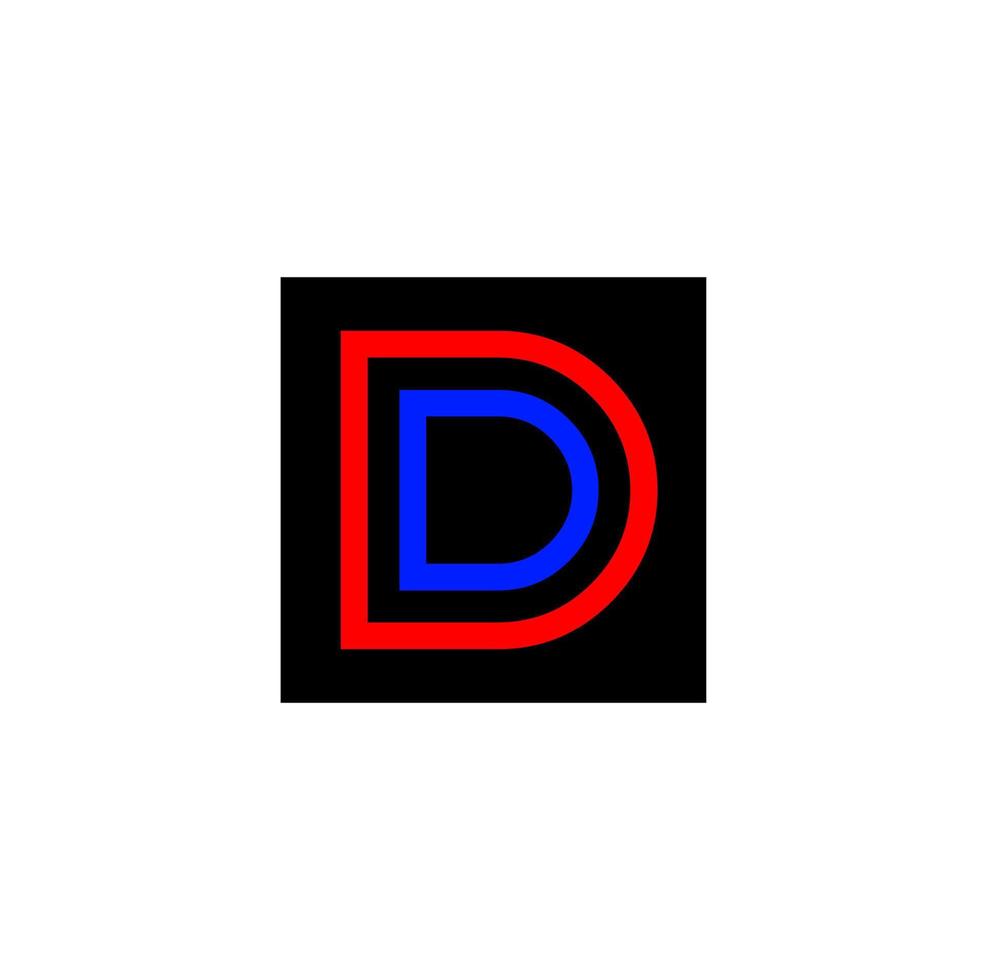 D company name initial letters monogram. D icon. vector