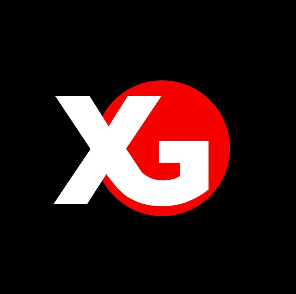 xg comay nombre inicial letras monograma. xg marca icono. vector