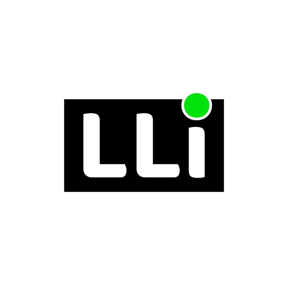 LLI company name initial letters monogram. LLI icon. vector