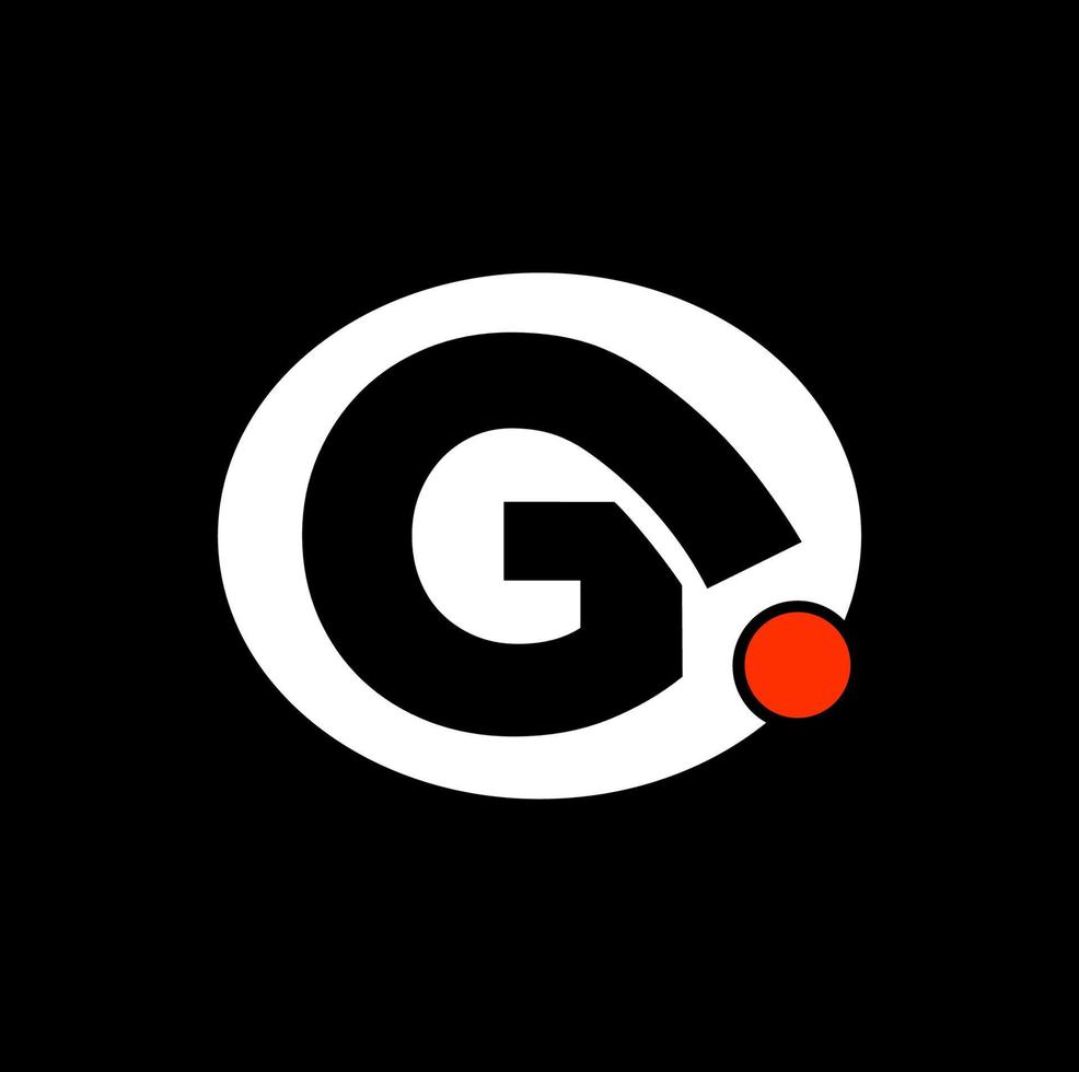 G dot brand monogram. GI company name icon. vector