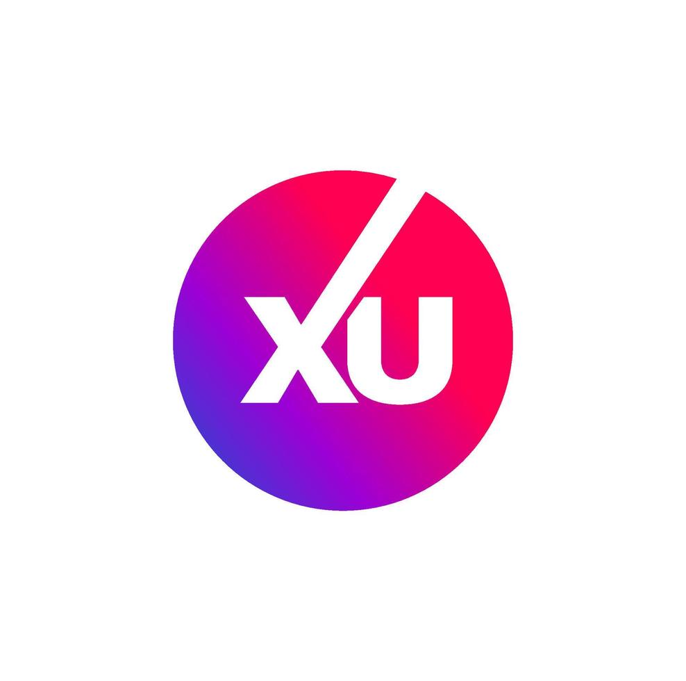 XU company name initial letters icon. XU letters monogram. vector