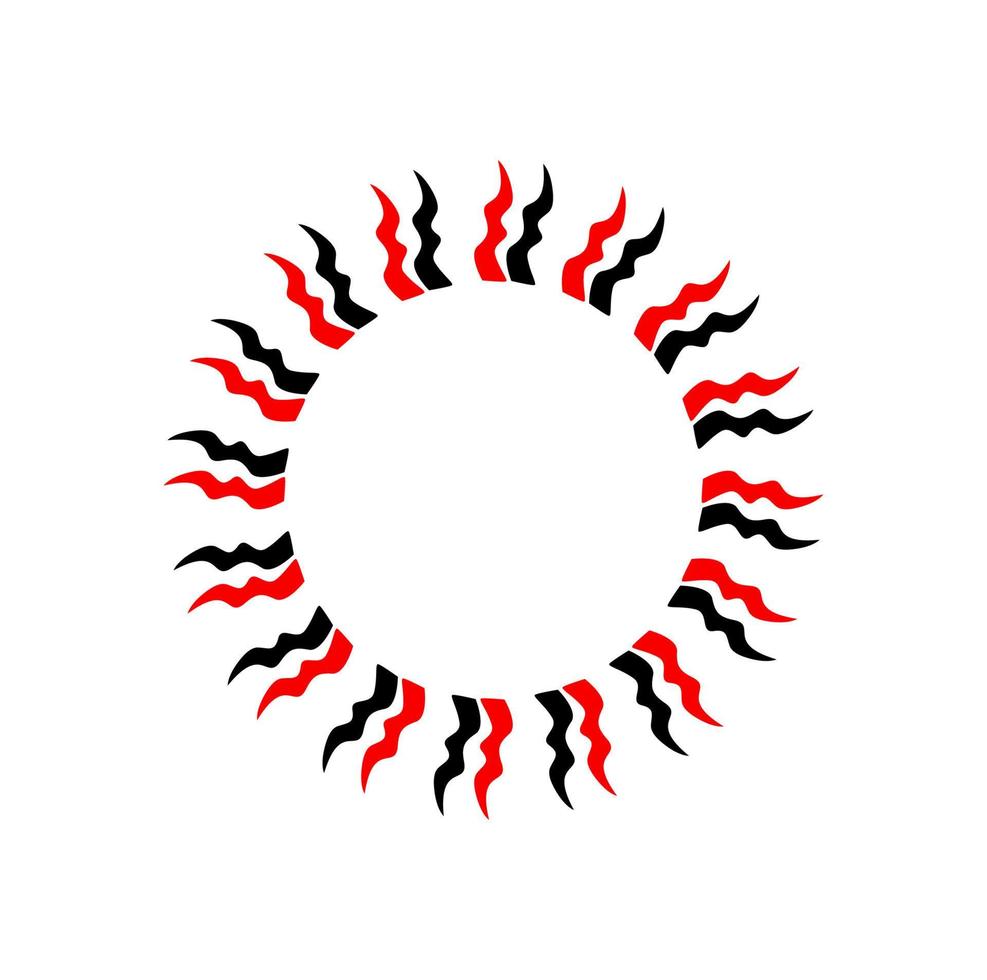 Sun two colors vector icon. Surya Narayan symbol.