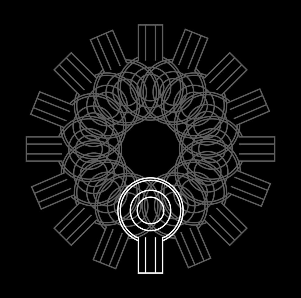 Lord shankar shiv ling mandala. Shivling mandala icon. vector