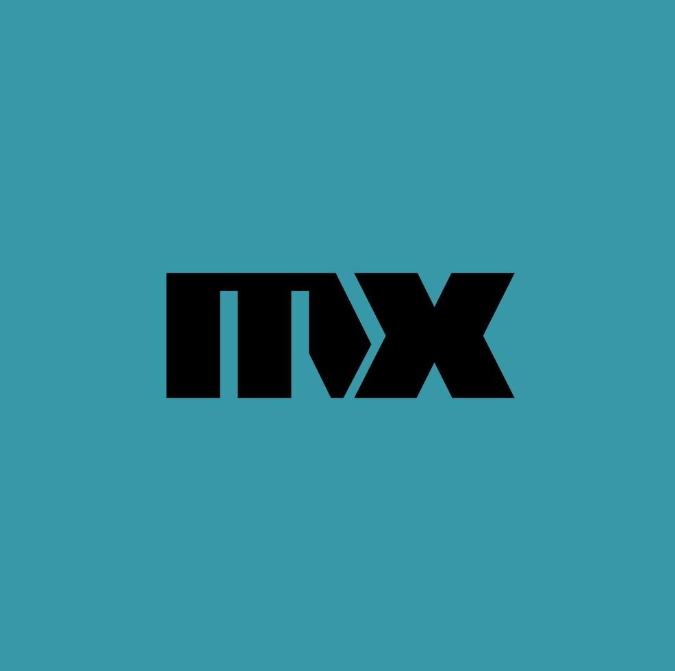 MX typography icon. MX brand logo lettering vector
