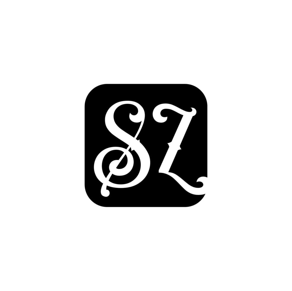 SZ brand name initial letter icon. SZ monogram. vector