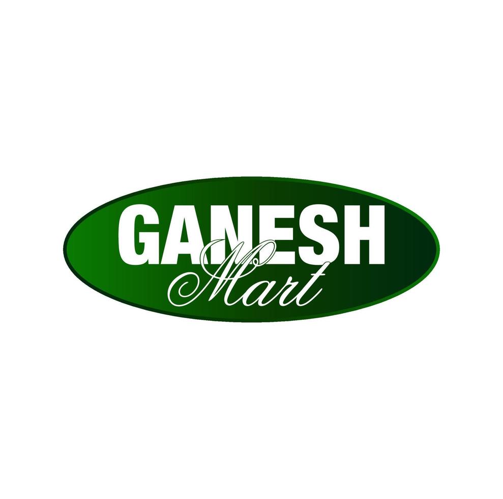 Ganesh mart logo. Ganesh mart grocery shop logo. vector