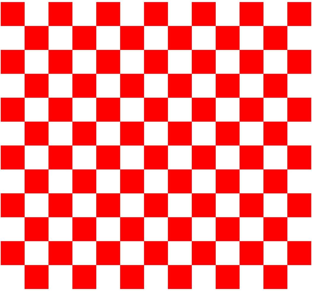 Red white checkers mat vector. Red vector mat.