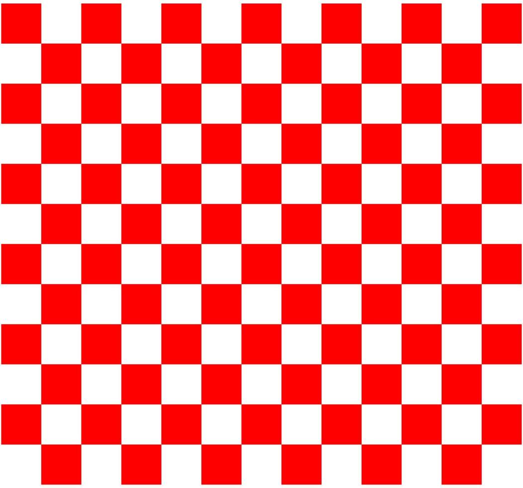 Red white checkers mat vector. Red vector mat.