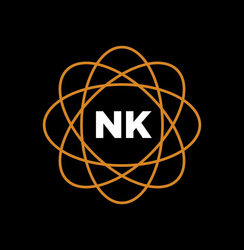 NK brand mane initial letters monogram. NK monogram vector