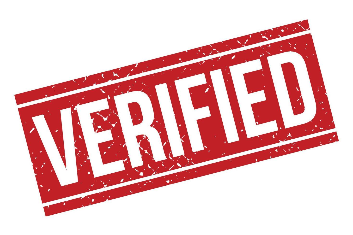 Verified Rubber Grunge Stamp. Verified Stamp Seal vector