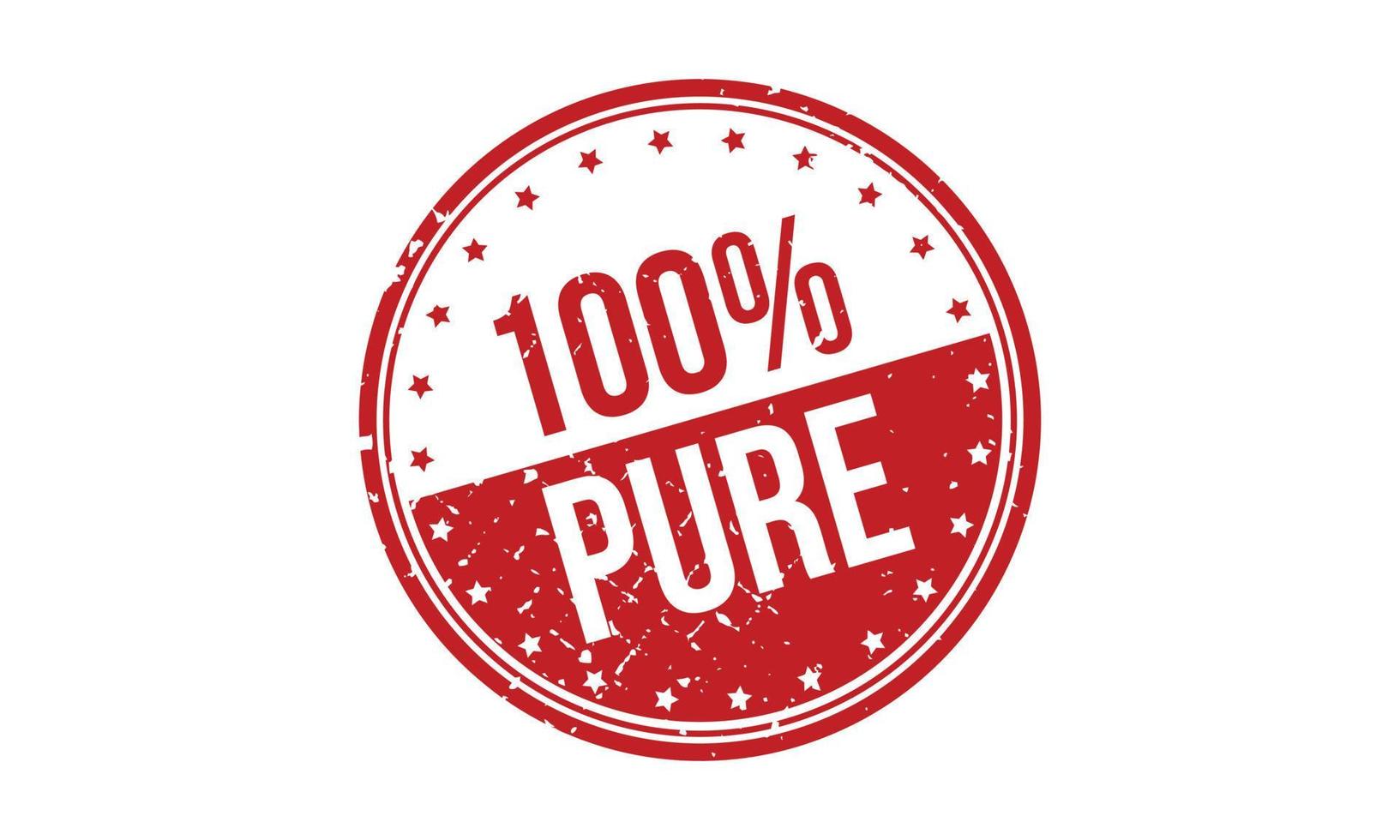 100 Percent Pure Rubber Stamp. Red 100 Percent Pure Rubber Grunge Stamp Seal Vector Illustration - Vector