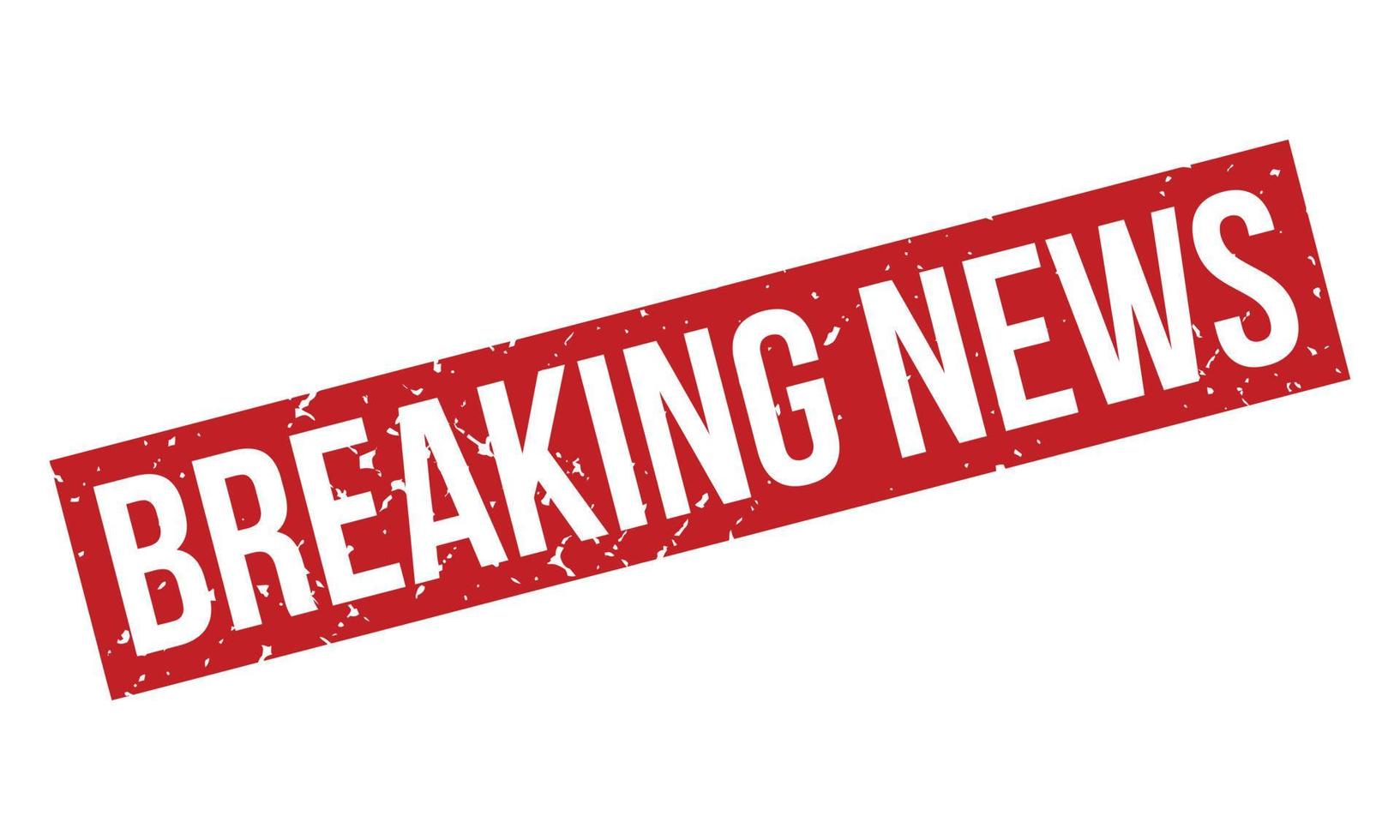 Breaking News Rubber Grunge Stamp Seal Stock Vector