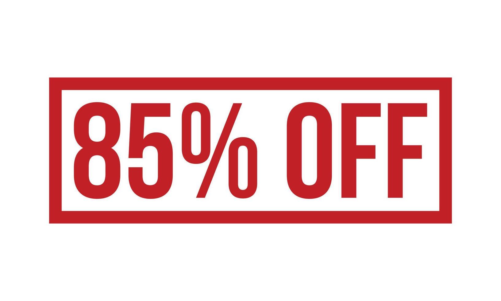 85 Percent Off Rubber Stamp. Red 85 Percent Off Rubber Grunge Stamp Seal Vector Illustration