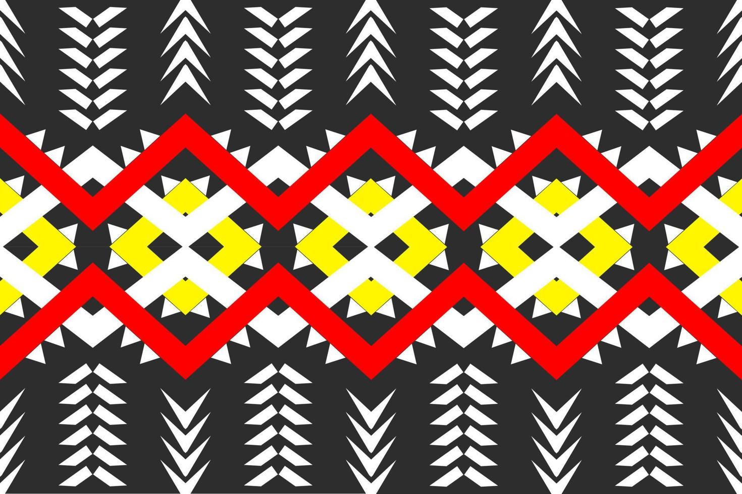 Traditional ethnic geometric fabric seamless pattern vector