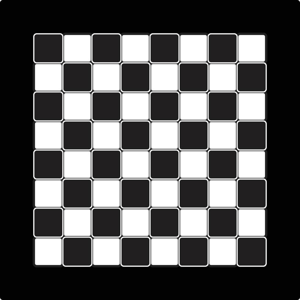 Embossed Chess Board design on black background vector
