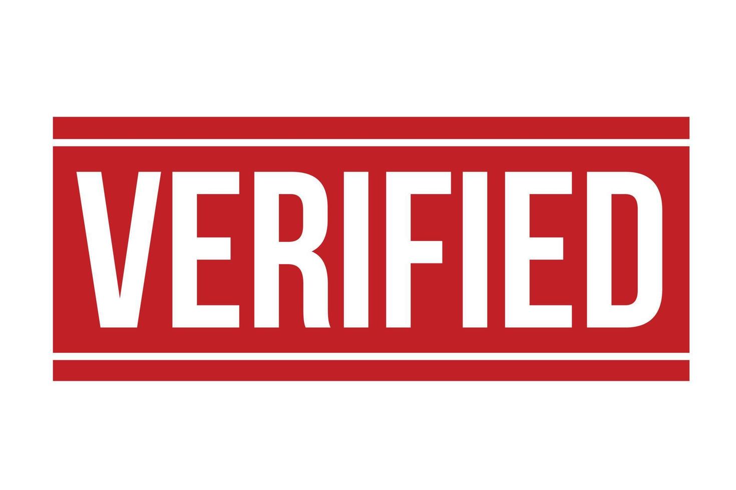 Verified Rubber Stamp On White Background vector