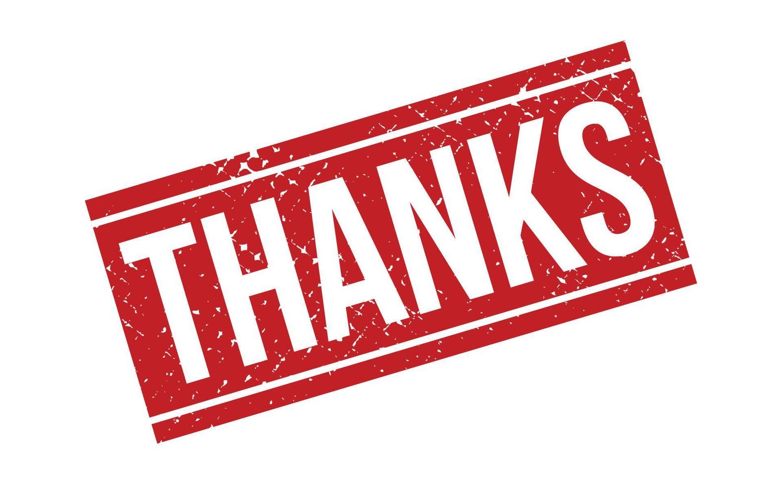 Thanks Rubber Stamp. Red Thanks Rubber Grunge Stamp Seal Vector Illustration - Vector