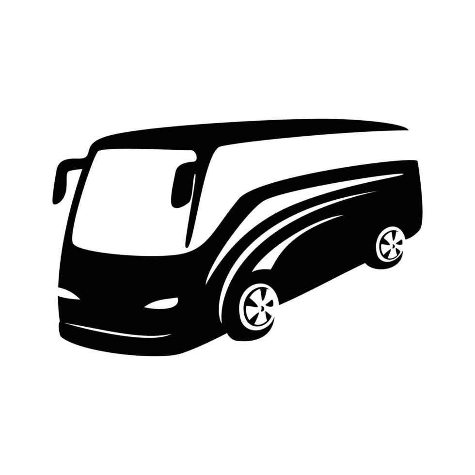 diseño de silueta de autobús. signo y símbolo de transporte de viaje vector