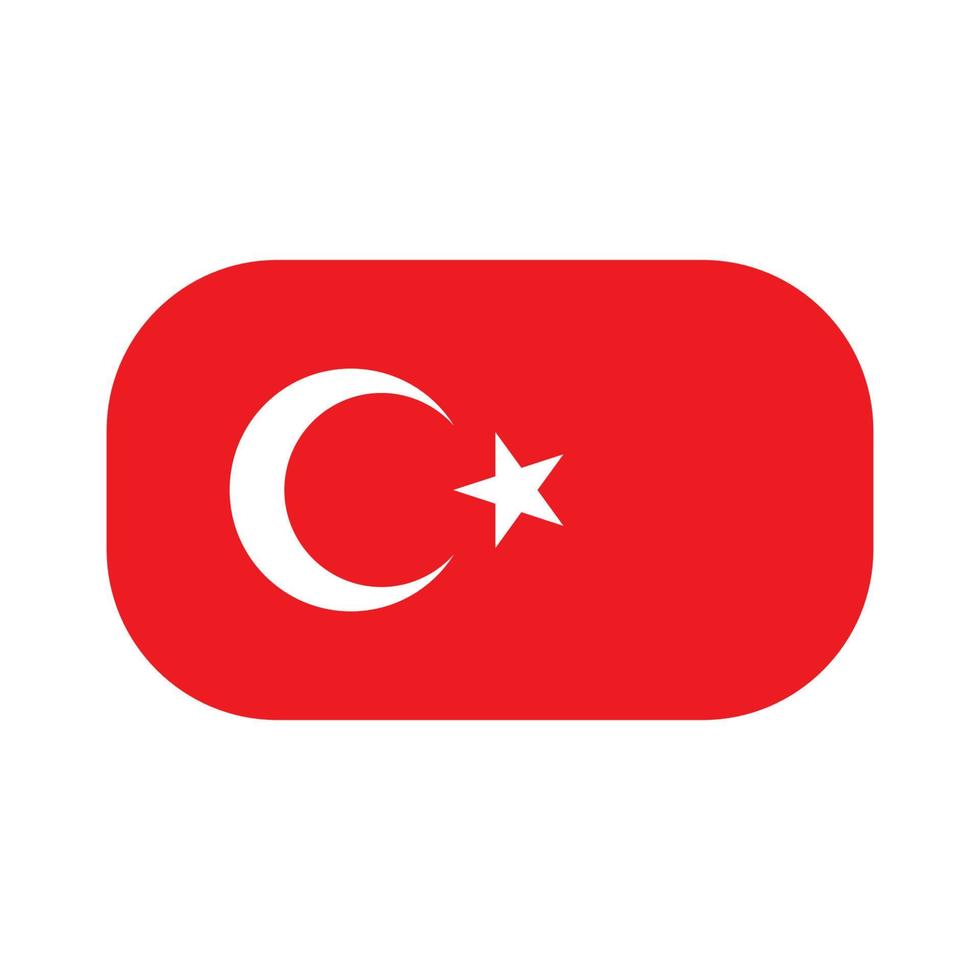 Turkey flag icon design. world national flag vector illustration.