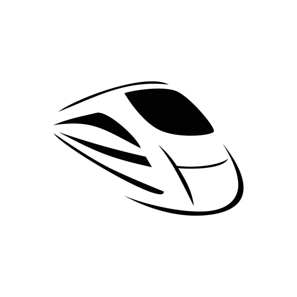 modern train silhouette design. fast vehicle sign and symbol. vector
