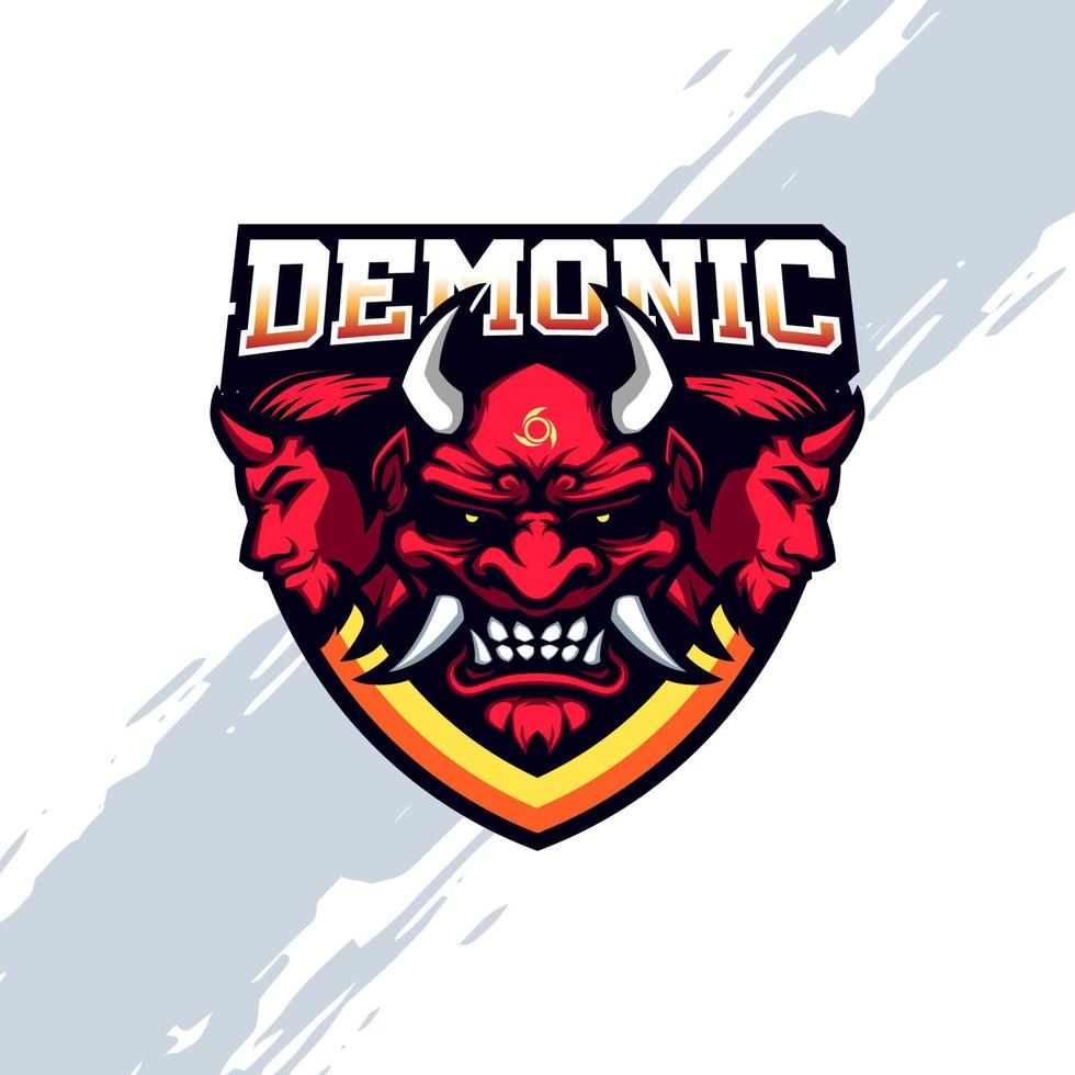 Red Demon Hell Mascot vector