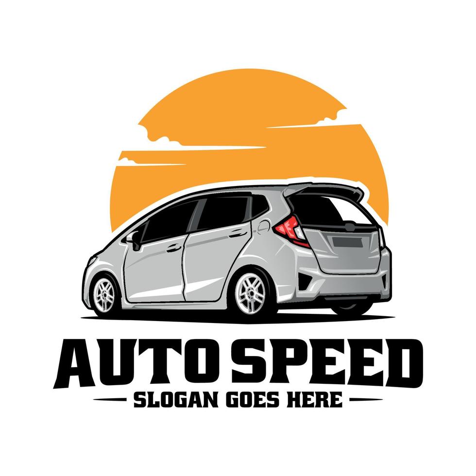 vector de logotipo de ilustración de coche automático