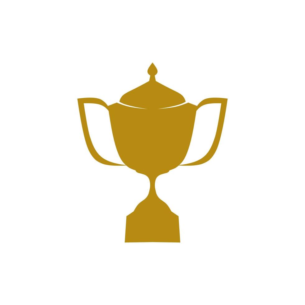 trophy vector gold and white background silhouette