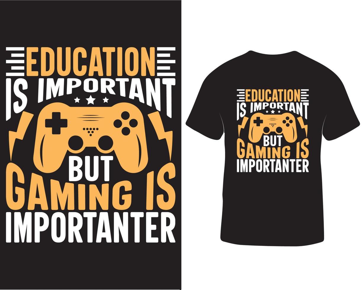 educación es importante pero juego de azar es importante juego de azar camiseta diseño Pro descargar vector