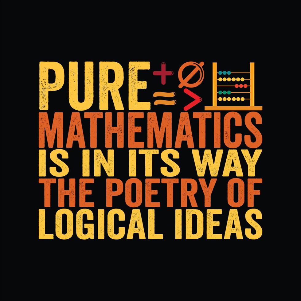 Math T-shirt Design vector