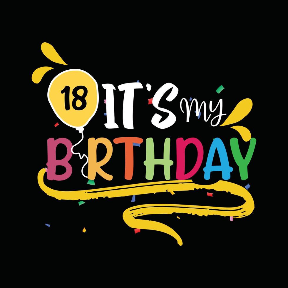 Birthday T-shirt Design vector