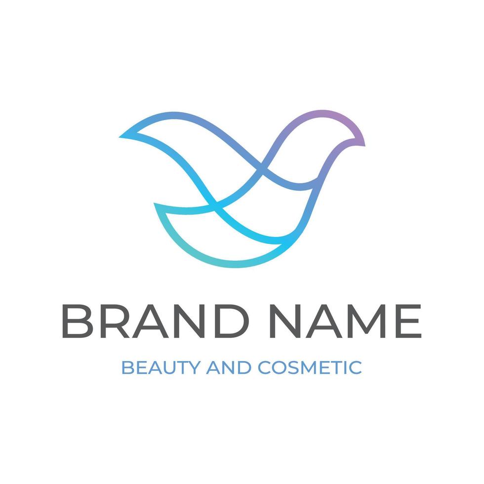 Cosmetics and beauty logo,beauty icon vector