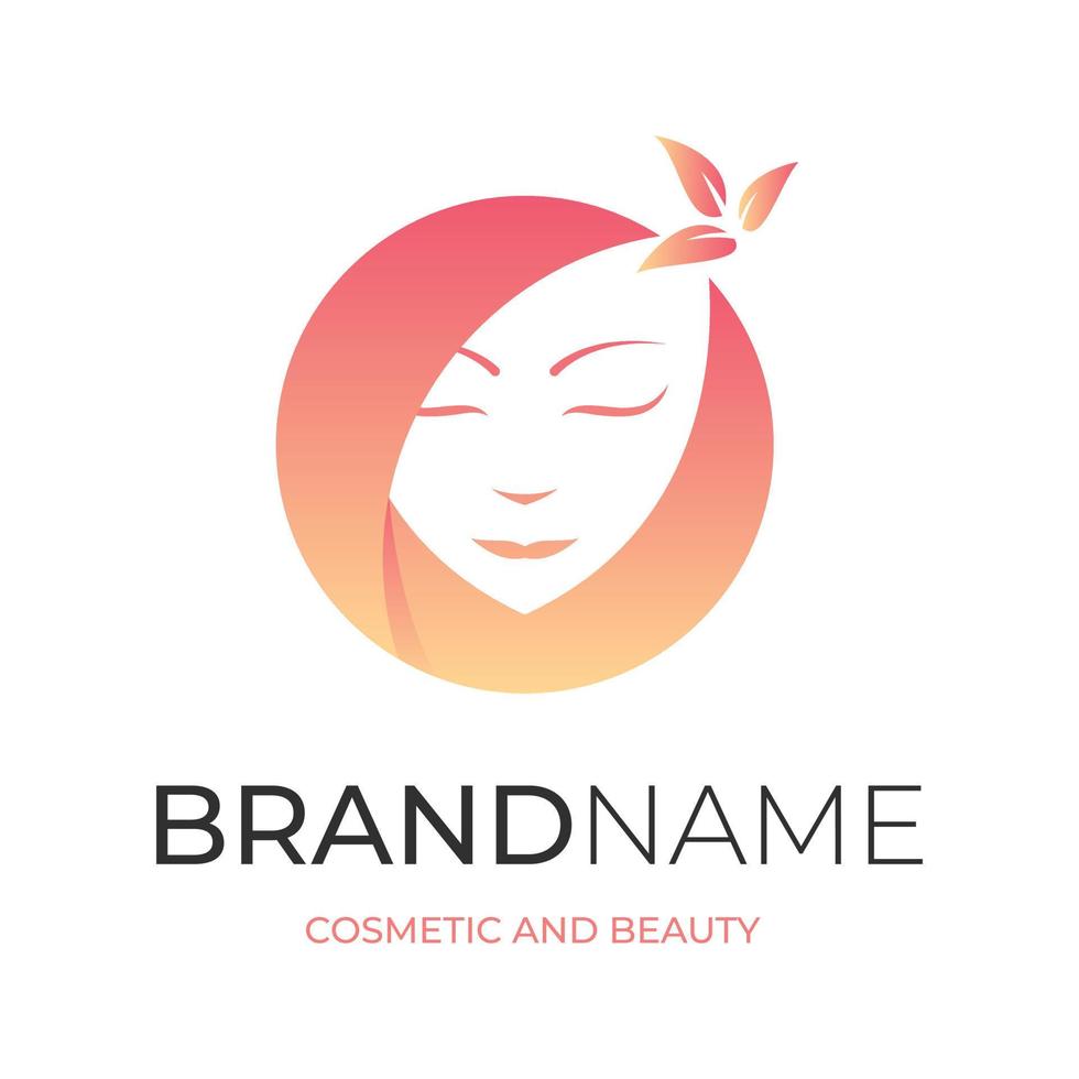 Cosmetics and beauty logo,beauty icon vector