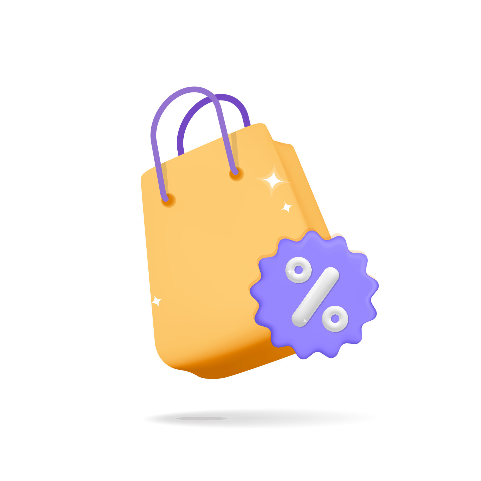 3d vector online shopping promotion web mockup element with flying