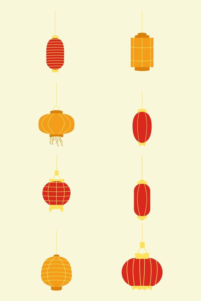 Paper Lanterns Collection Design vector