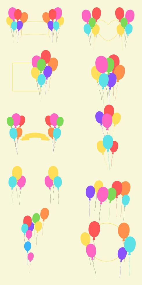 Balloons Decoration Collection vector