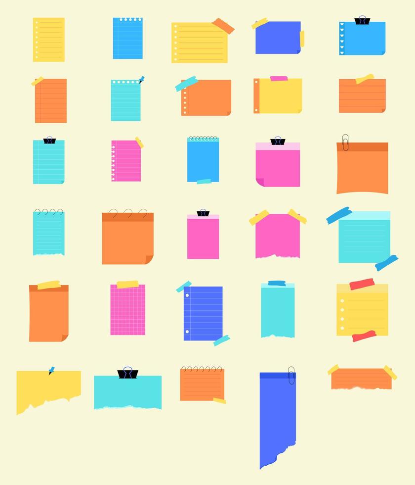 Sticky Note Collection Design vector