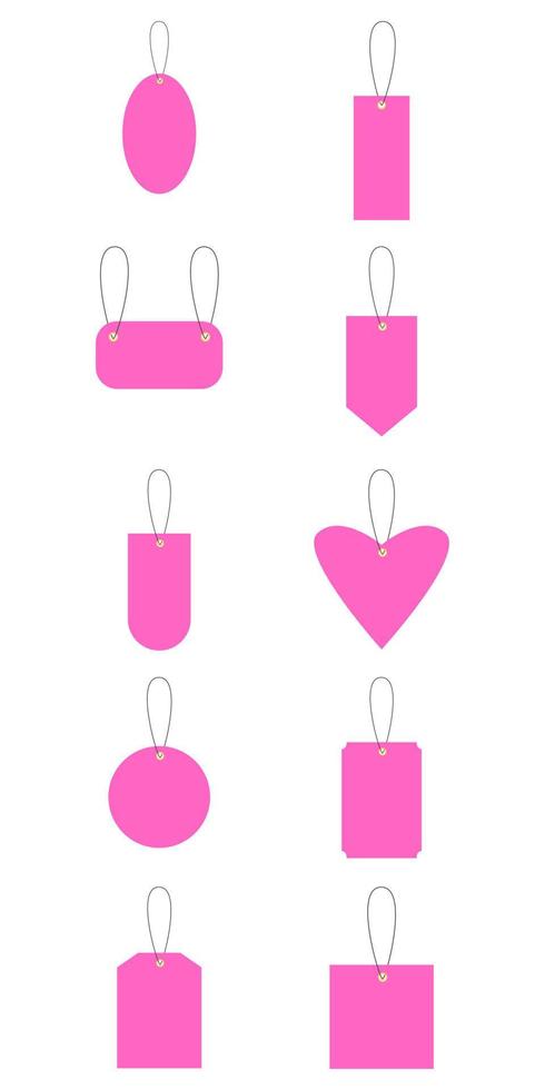 Hanging Labels Collection Design vector