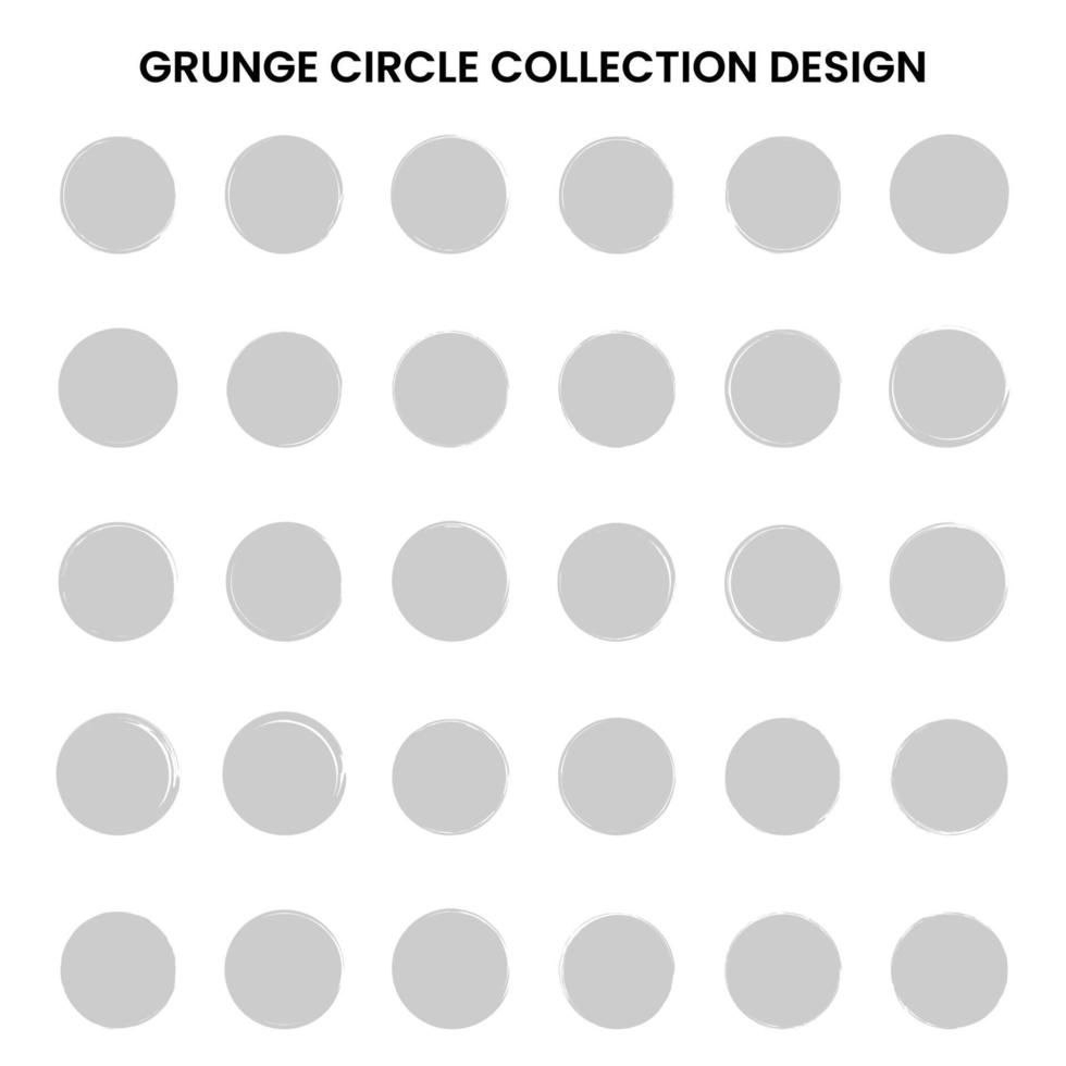 grunge circulo colección diseño vector