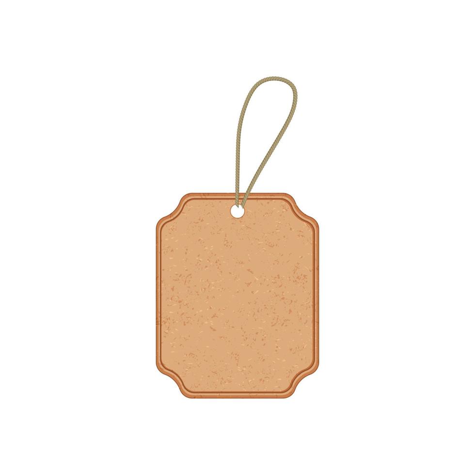 empty paper tag cartoon vector illustration