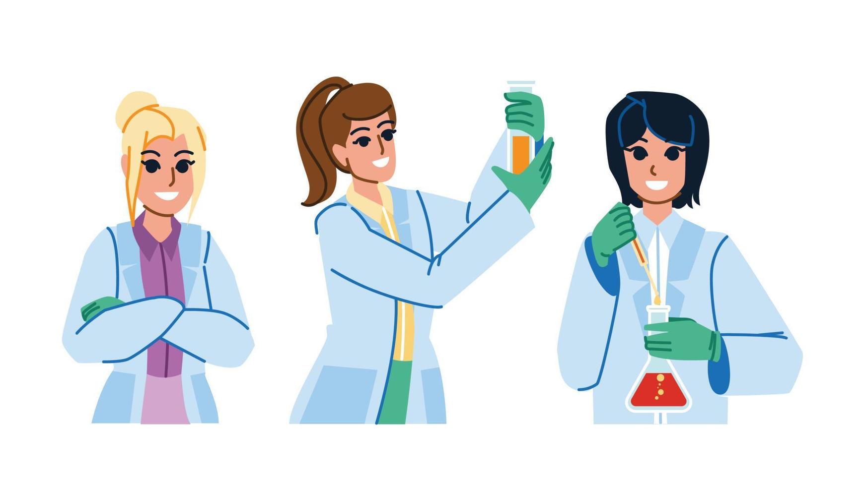 scientist woman vector