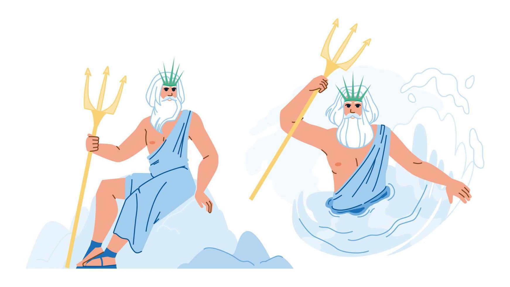 poseidon ancient vector