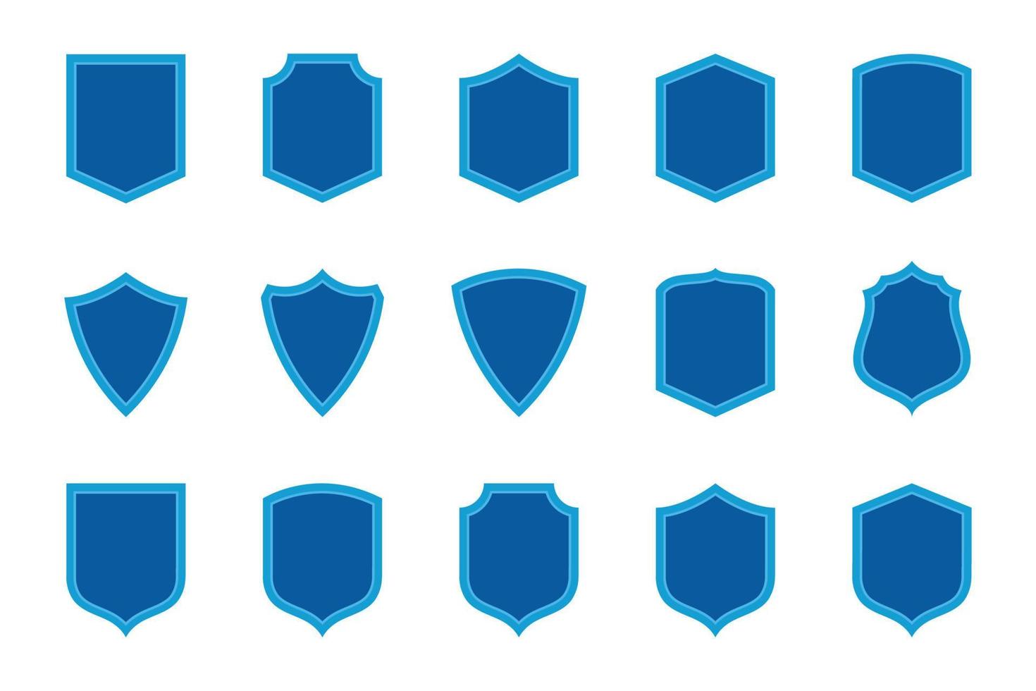 conjunto de azul plano seguridad escudos seguro y proteccion ilustración para tu web sitio diseño, juego, logo, aplicación, y ui vector