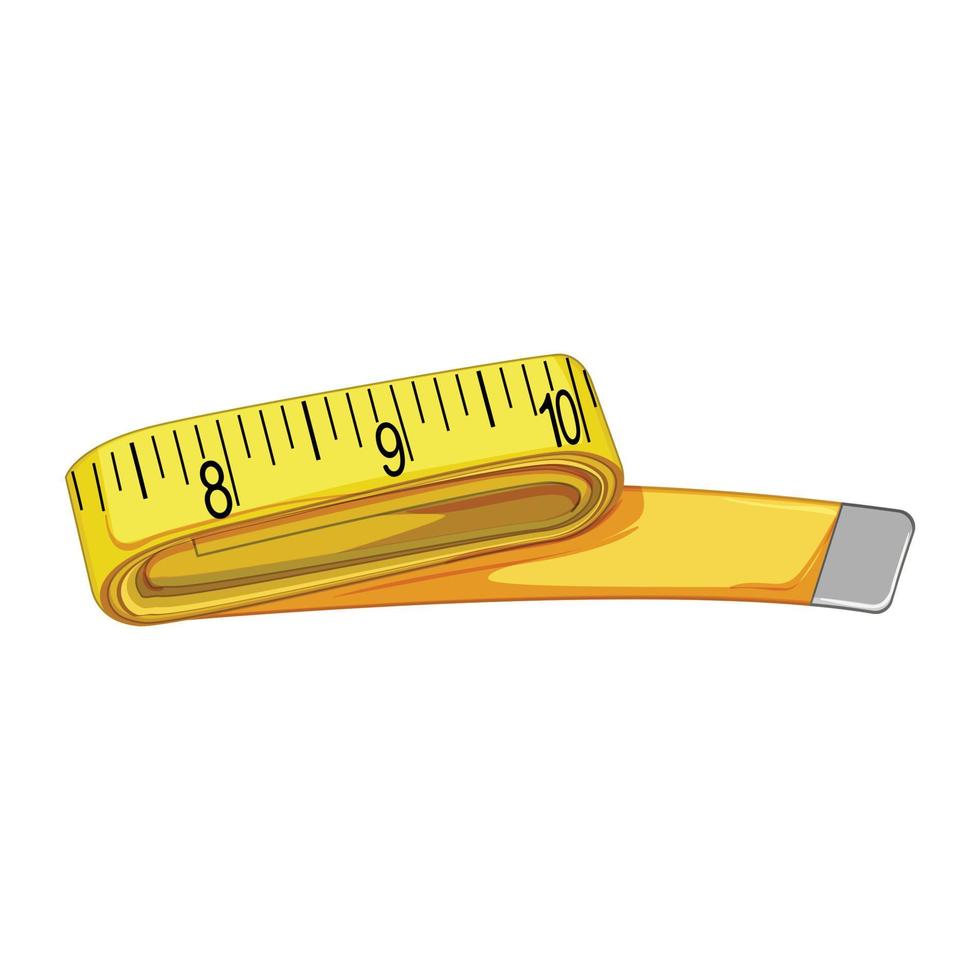 tool yellow measuring tape cartoon vector illustration 20294721 Vector
