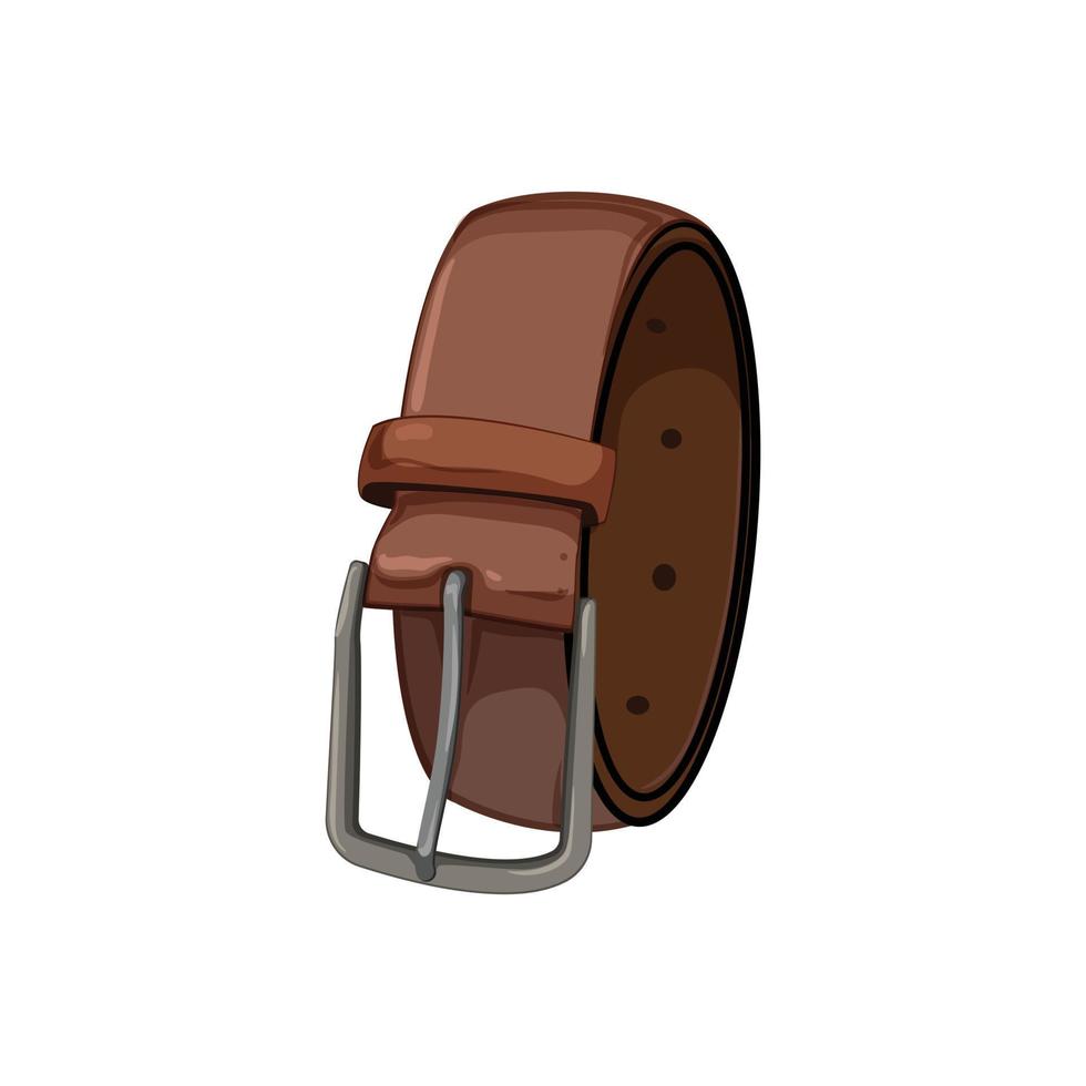 strap leather belt cartoon vector illustration