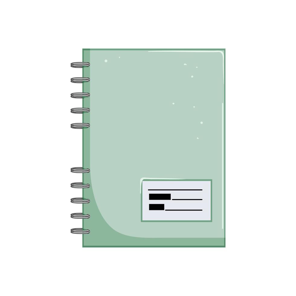 empty notebook cartoon vector illustration