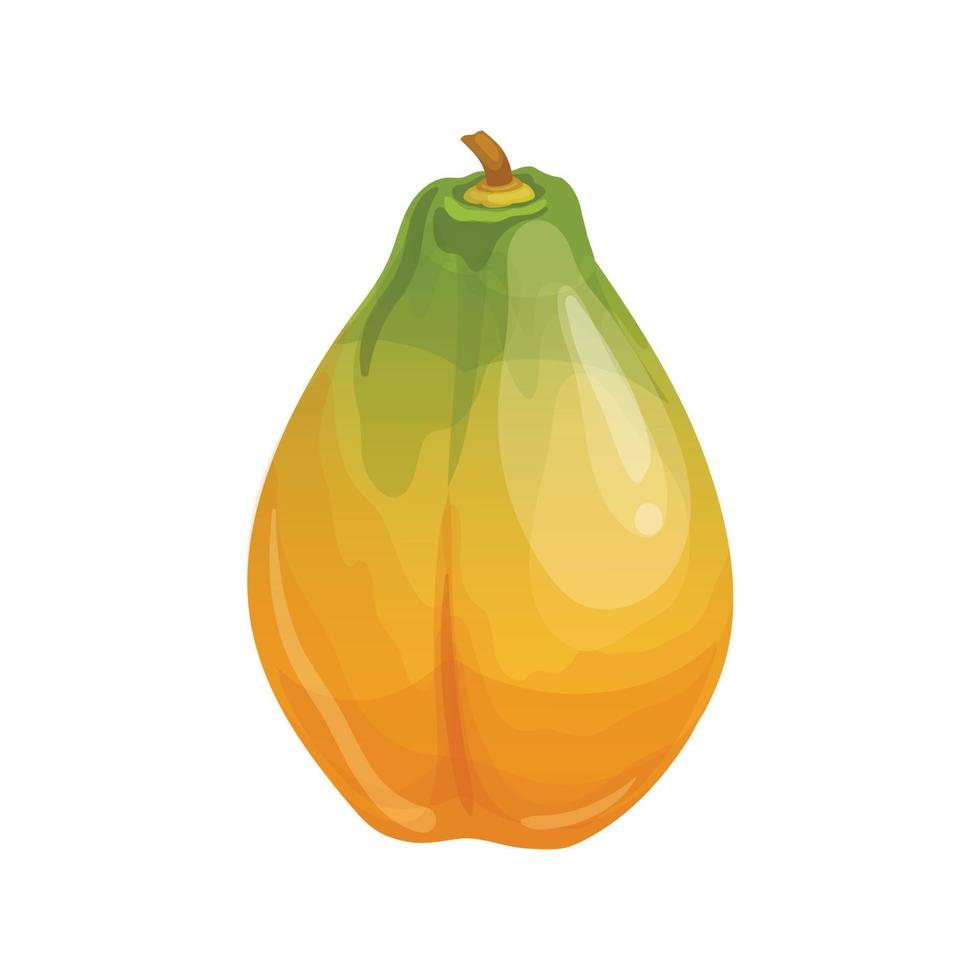 ilustración de vector de dibujos animados de fruta de papaya