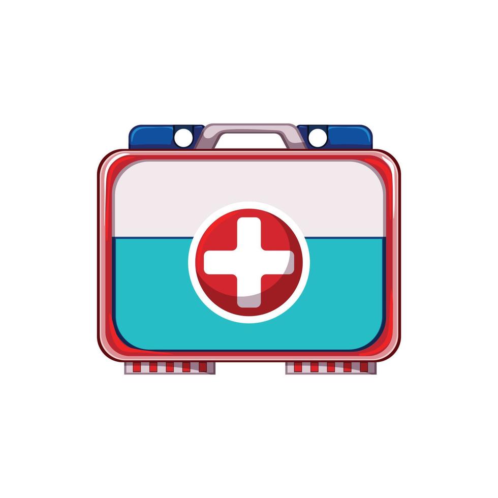 medicine first aid kit cartoon vector illustration