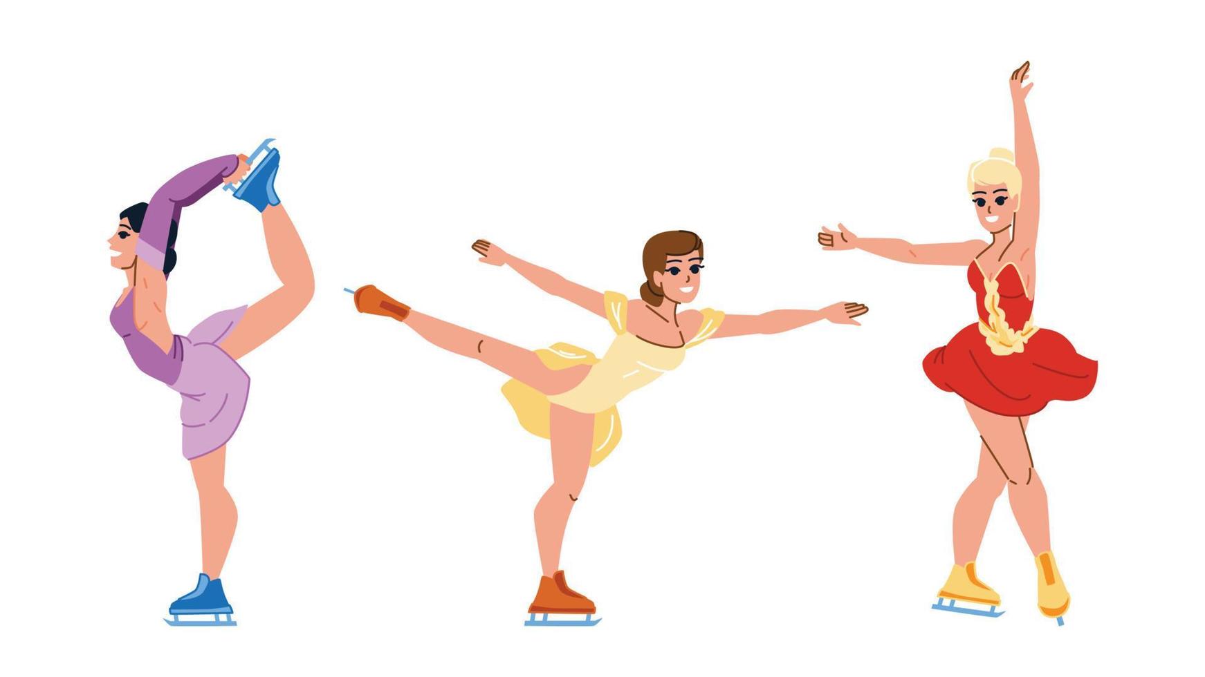 figura Patinaje vector