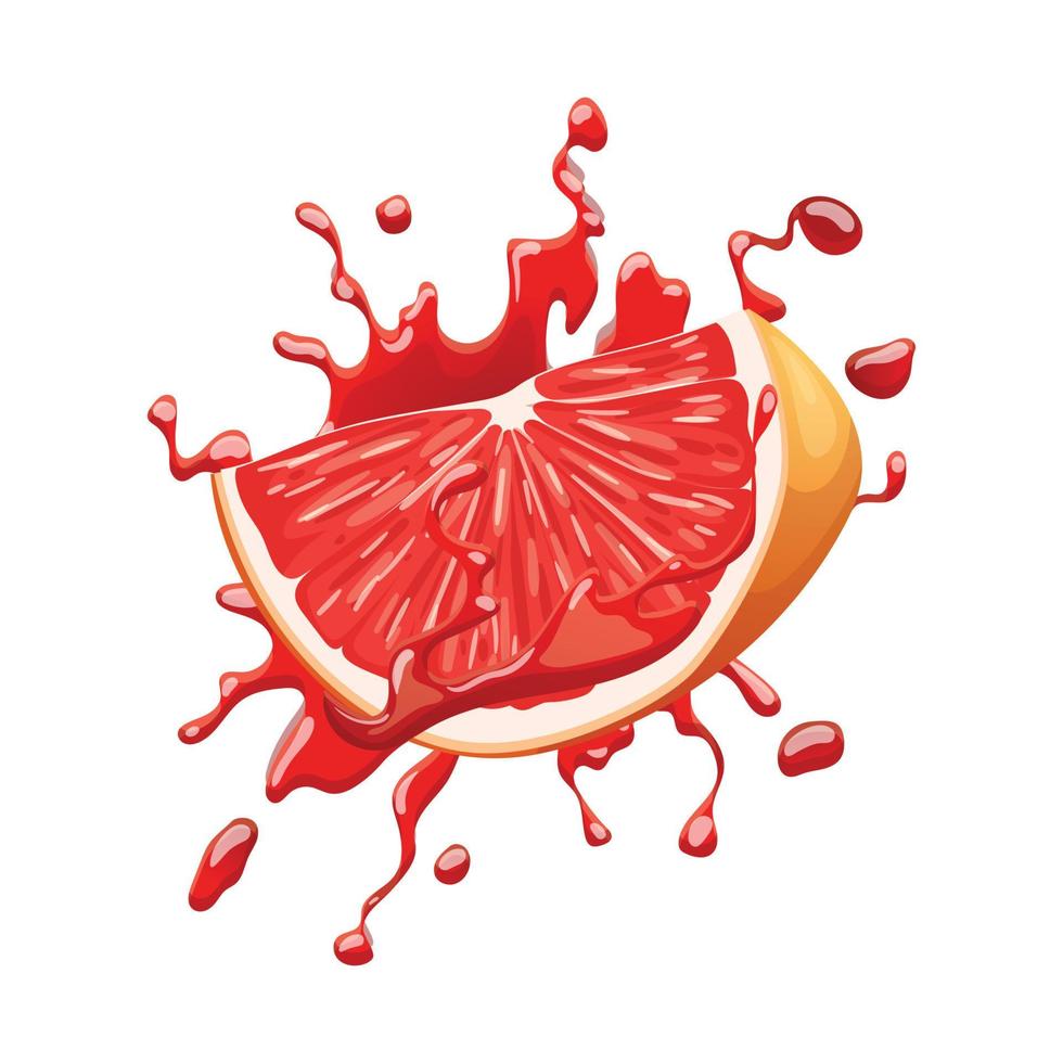 grapefruit juice cartoon vector illustration