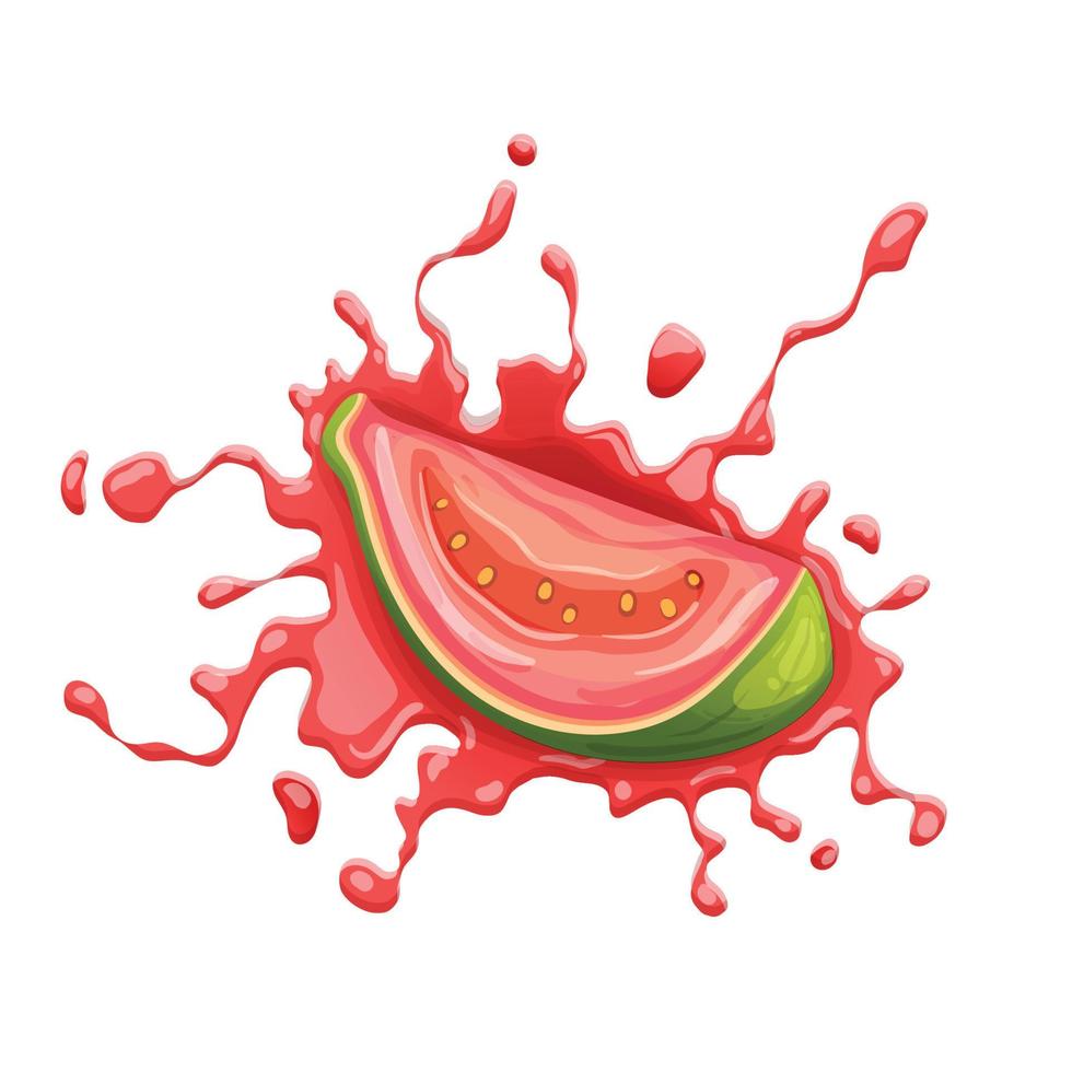 guava fruit juice cartoon vector illustration